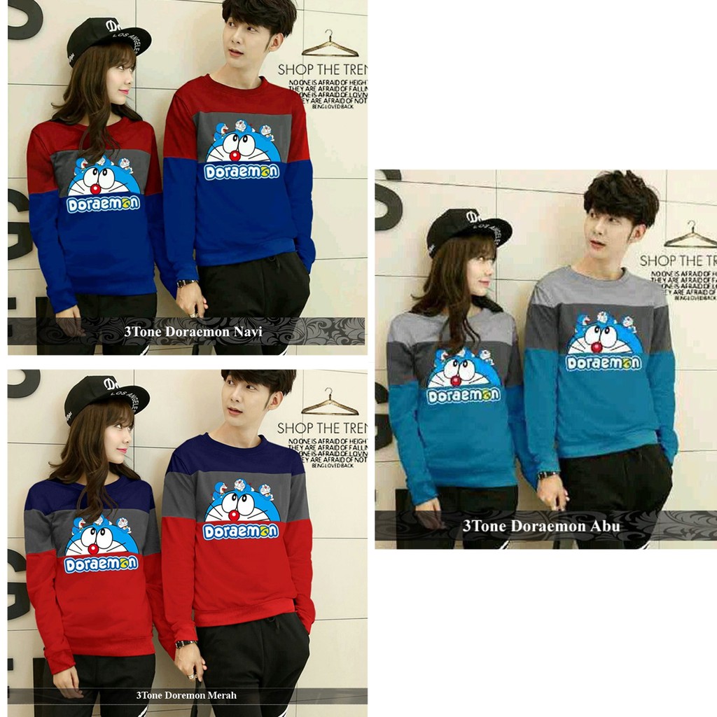 10 Ide Baju  Couple  Lengan  Panjang  Doraemon  Ide Baju  Couple 