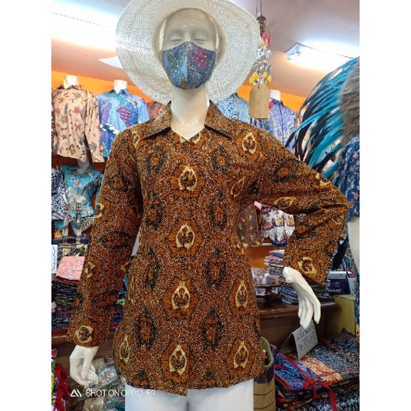 Toko bakul batik,Blouse batik wanita lengan panjang