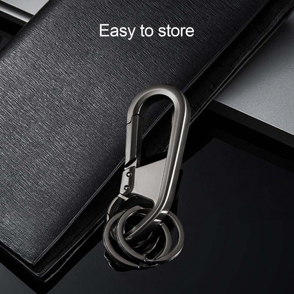 Lanfy Men Belt Key Chain Gift Double Hook Ringan Pinggang Gantung Klip Kunci Mobil ​