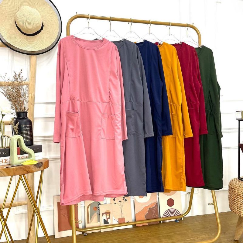 Tunik busui saku polos bahan voxy premium merk cocobee (726)