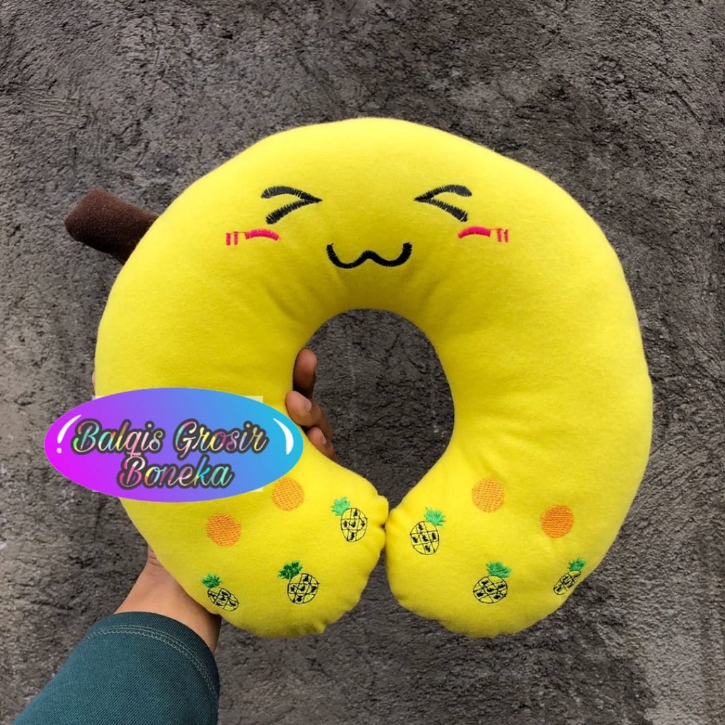 Bantal Leher Boneka Boba Viral Bordir kain Halus Warna Cerah