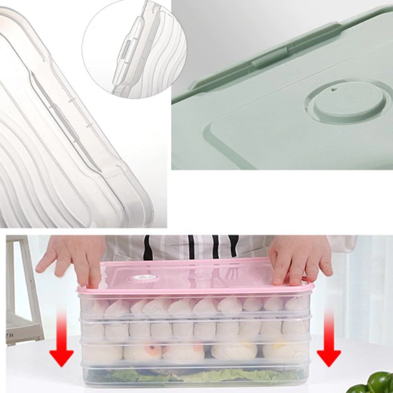 Grab Medan Kotak Kontainer Makanan Kulkas Kitchen Storage Food Box - RFS48 - Transparent