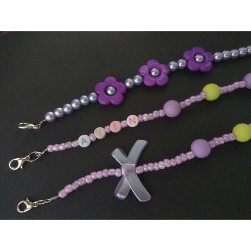 1 set konektor - kalung masker-strapmask-tali masker nama anak