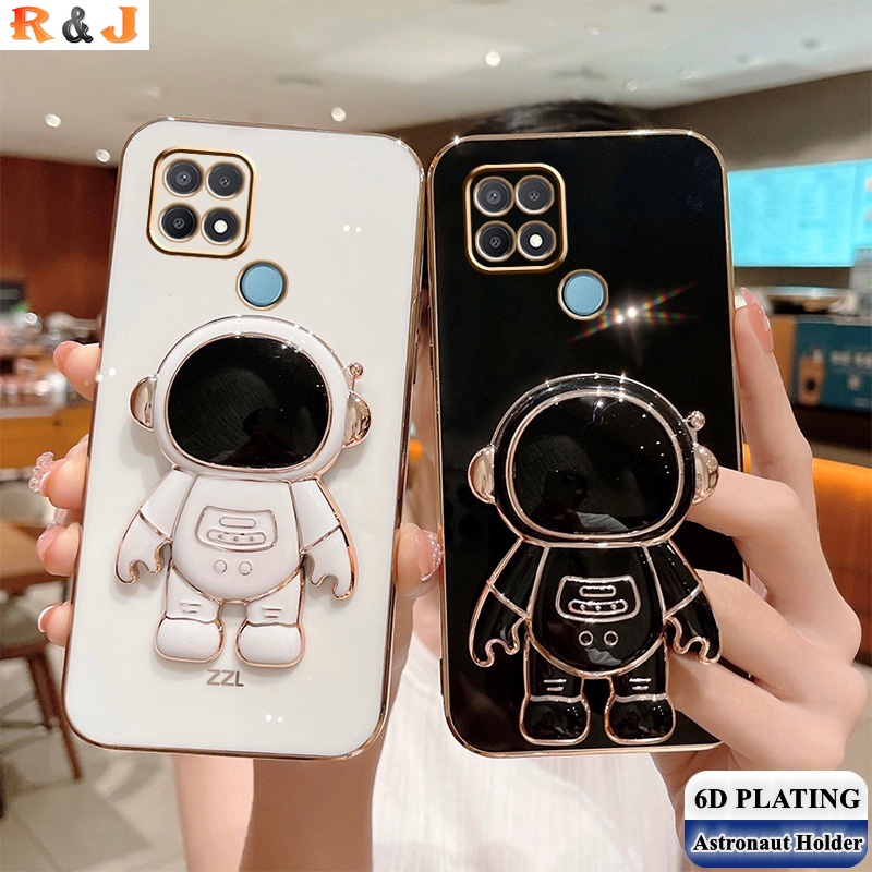 Soft Case Silikon Desain Astronaut Untuk Realme C11 2021 C20 C17 7i Realme8 5G A93 A94 Reno5F 4F A9 A5 2020 A37 A1K F11 6D