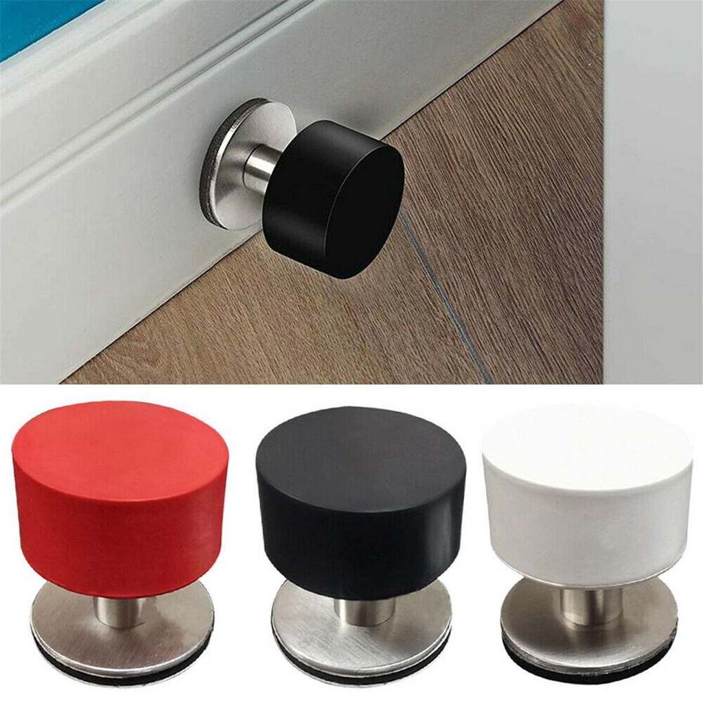 Wonder Door Stopper Stainless Steel Tools Pelindung Lantai Karet Heavy Duty