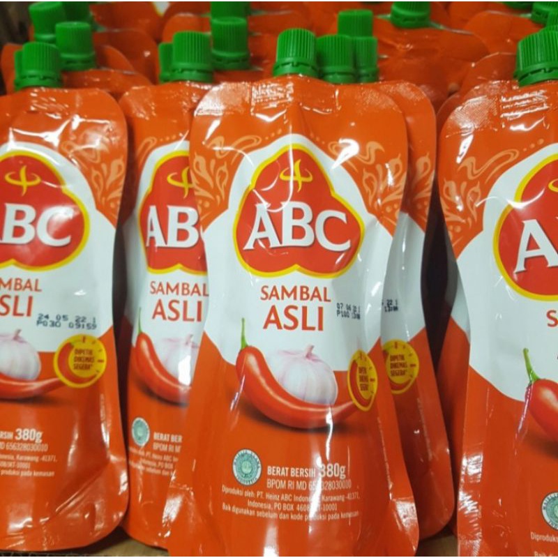 

abc sambal asli 380gr/abc sambal extra pedas 380gr - sambal extra