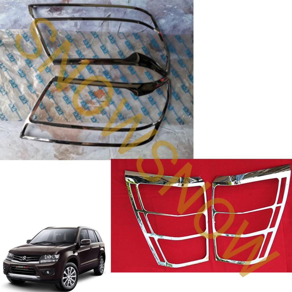 Paket Garnish Lampu Depan Belakang Suzuki Grand Vitara Chrome