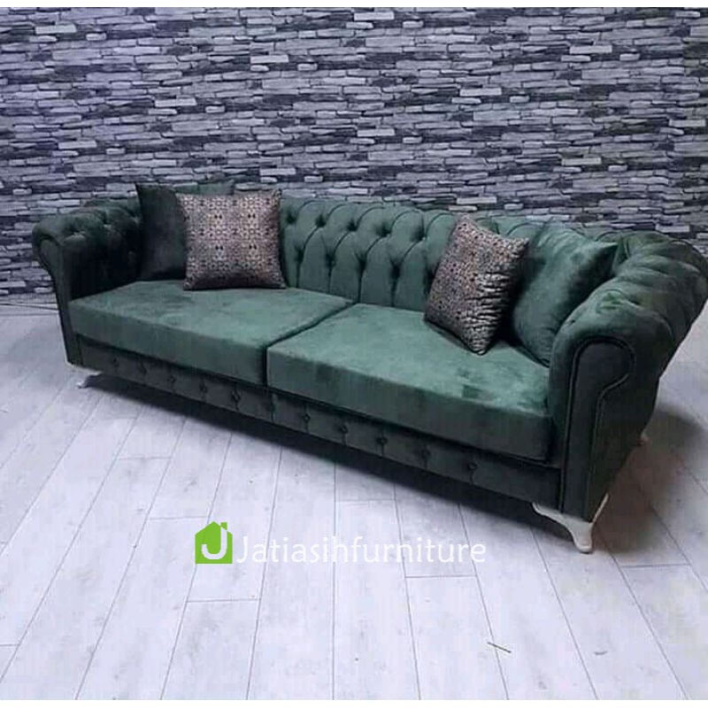 JA Chesterfild Modern Sofa 3 seater , Sofa Tamu Mewah