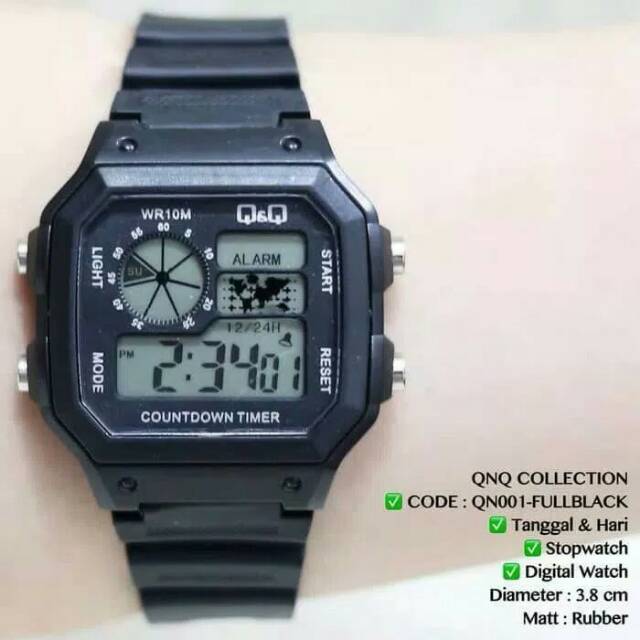 Jam Tangan Pria Wanita Digital QNQ Q&Q Anti Air / Jam tangan/Fishion Pria/Wanita