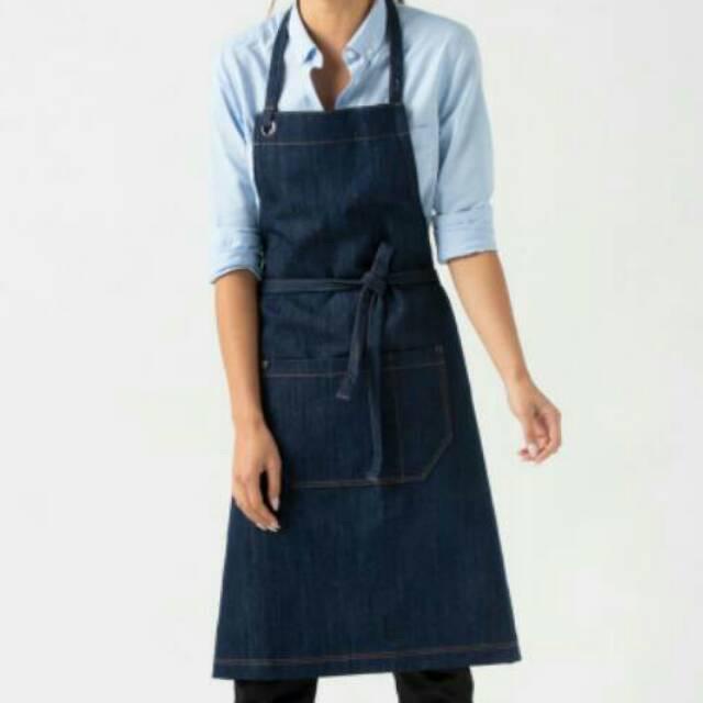 Apron Barista Custom Bartender Celemek Masak Dapur Pria Wanita Original