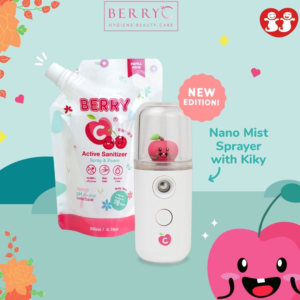 BerryC Bundle Portable Nano Mist Sprayer + BerryC Active Sanitizer 200ml