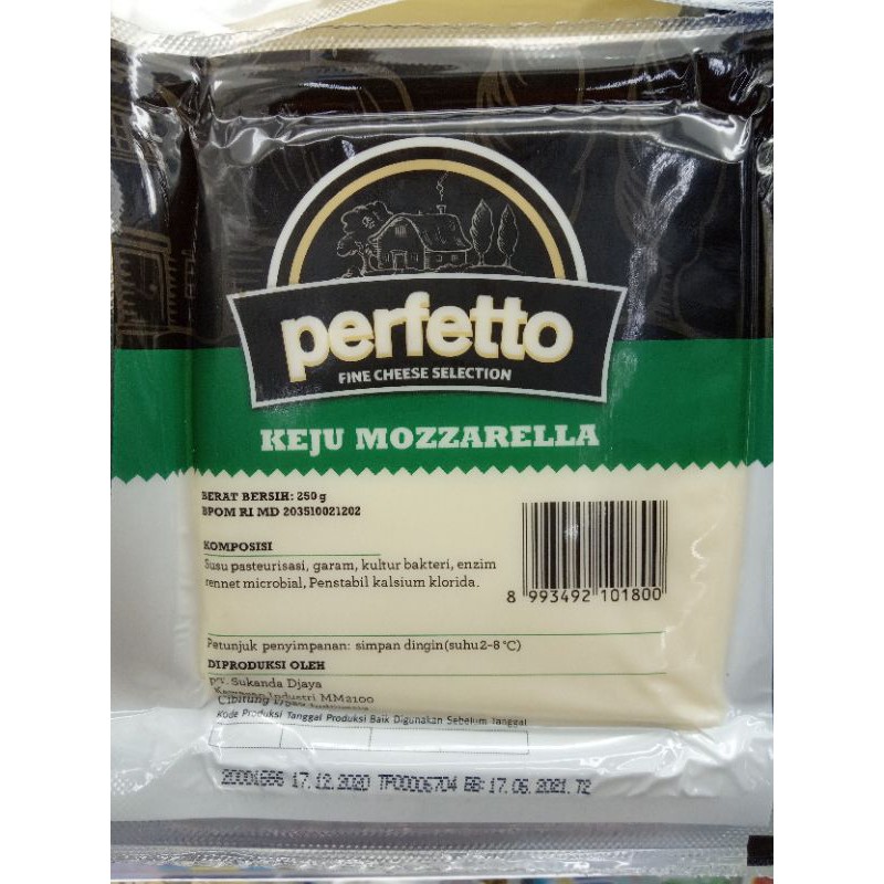 

perfetto keju mozzarella 250g
