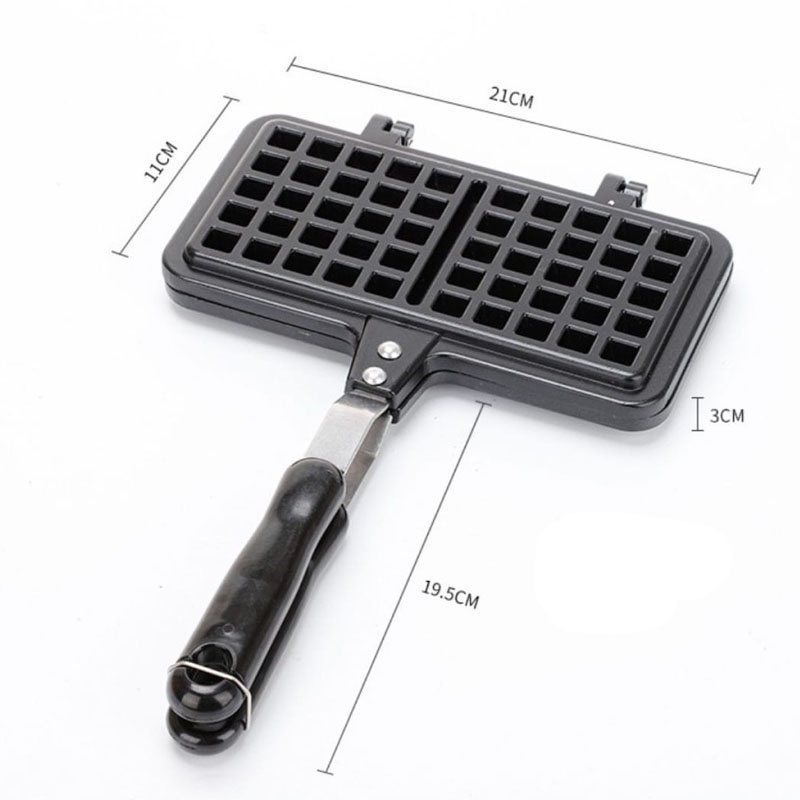 EVERLUX DOUBLE WAFFLE MAKER GM 2175 anti lengket cetakan kue croffel 2 slot ( tanpa listrik ) cukup taru diatas kompor - belgian croffle crofel wafel murah teflon