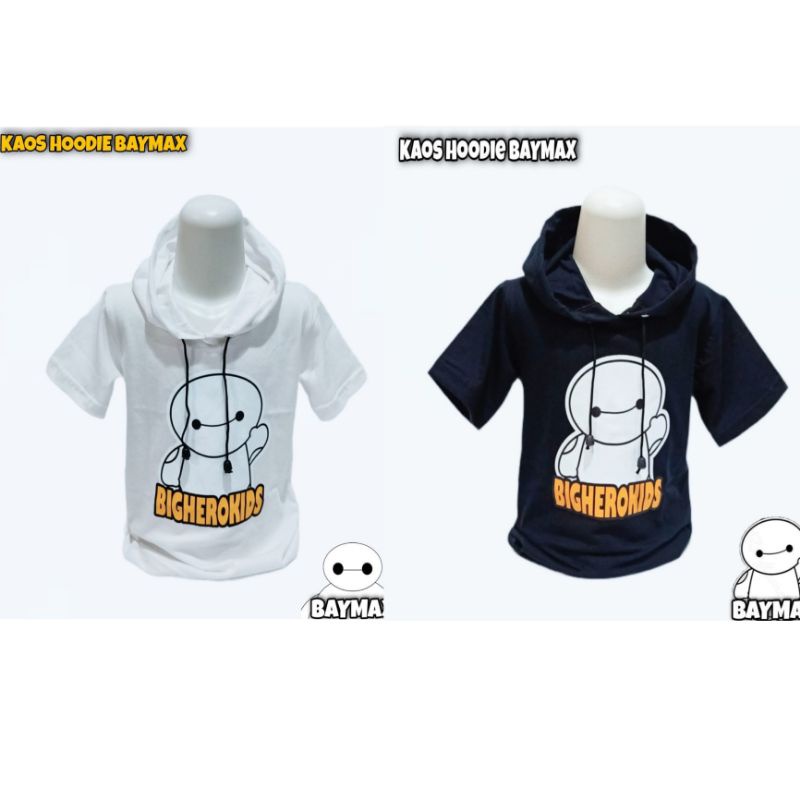 Kaos Hoodie anak Baymax | pakaian anak | baju anak karakter real pict | usia 2-10thn