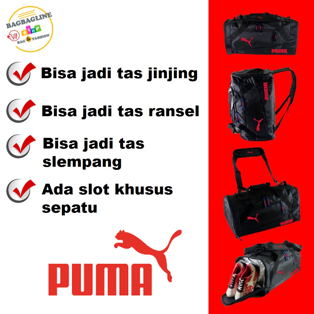 Tas Travel Bag Selempang Duffel Portable Gym Bag Fitness Waterproof Jinjing Olahraga Baju Pakaian Mudik Murah