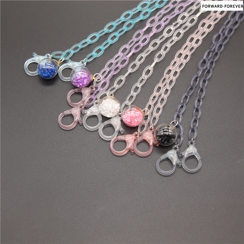 New transparent mask chain ball pendant mask anti-lost lanyard M60065