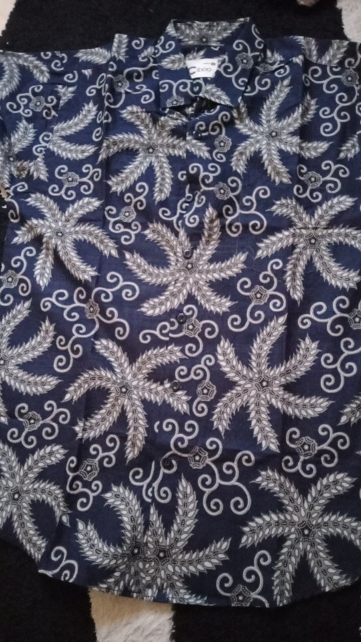 Kemeja Batik Anak Motif Best Seller Warna Biru Navy Slimfit