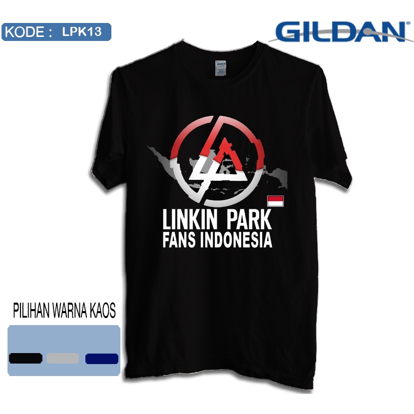 Kaos Linkin Park - FANS INDONESIA Logo Kaos Original Gildan LPK13