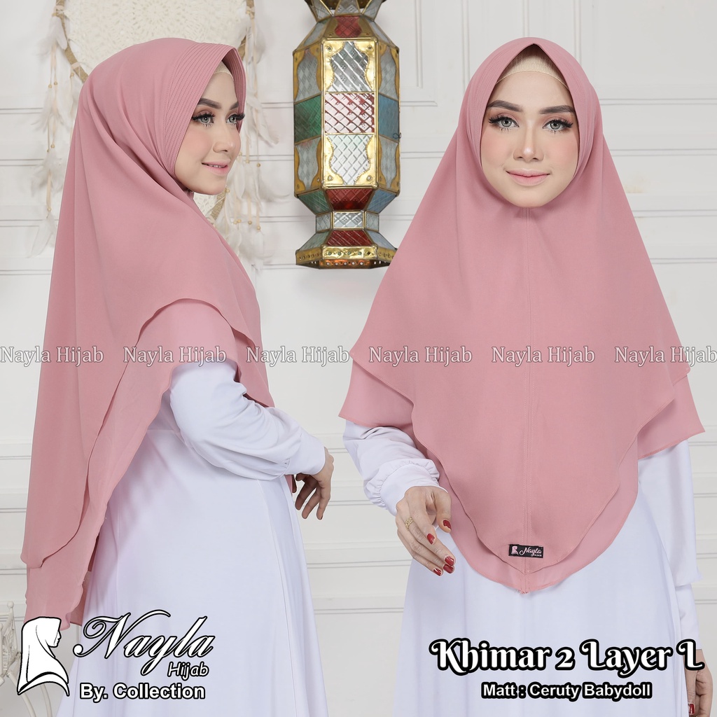 JILBAB KHIMAR CERUTY BABYDOLL ORIGINAL NAYLA SIZE L  JUMBO NAYLA HIJA'B