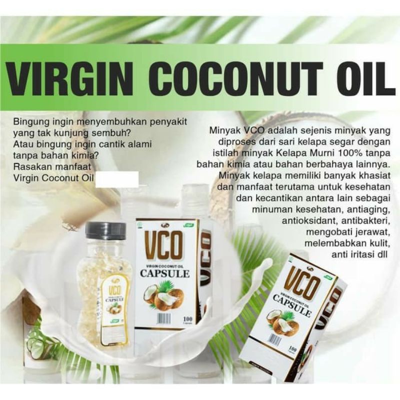 Syifa Virgin Coconut Oil VCO Minyak Kelapa Murni Kemasan Cair dan Kapsul isi 100