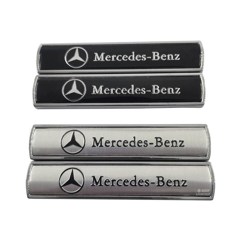 2 X Metal Mercedes-Benz Logo Car Side Fender Decorative Emblem Sticker Decal Badge For Mercedes Benz AMG