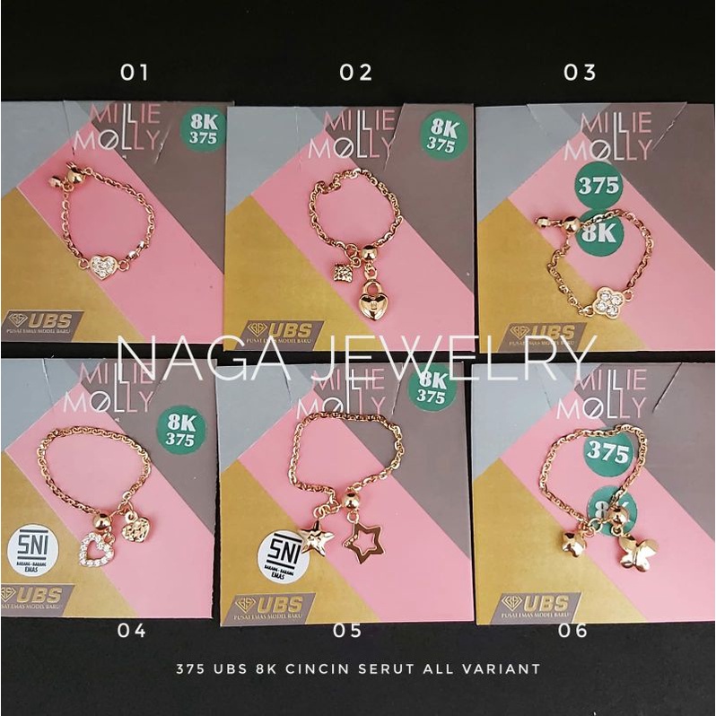 CINCIN SERUT VANCY MOTIF EMAS 375