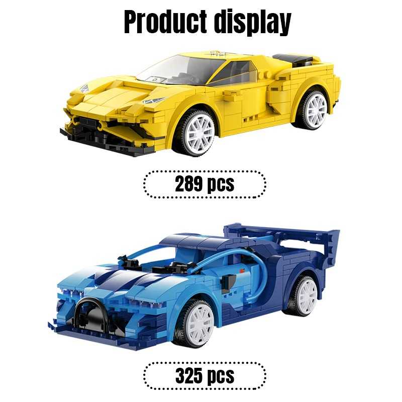 GIJ - CADA Mainan Remote Control APP Mobil Sport DIY Building Block
