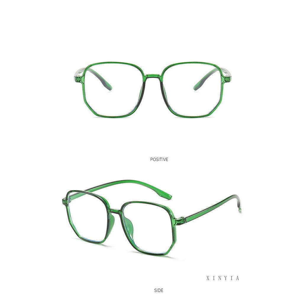 Anti Biru Kacamata Korean Design Square Besi Frame Eyeglasses Untuk Wanita/Pria