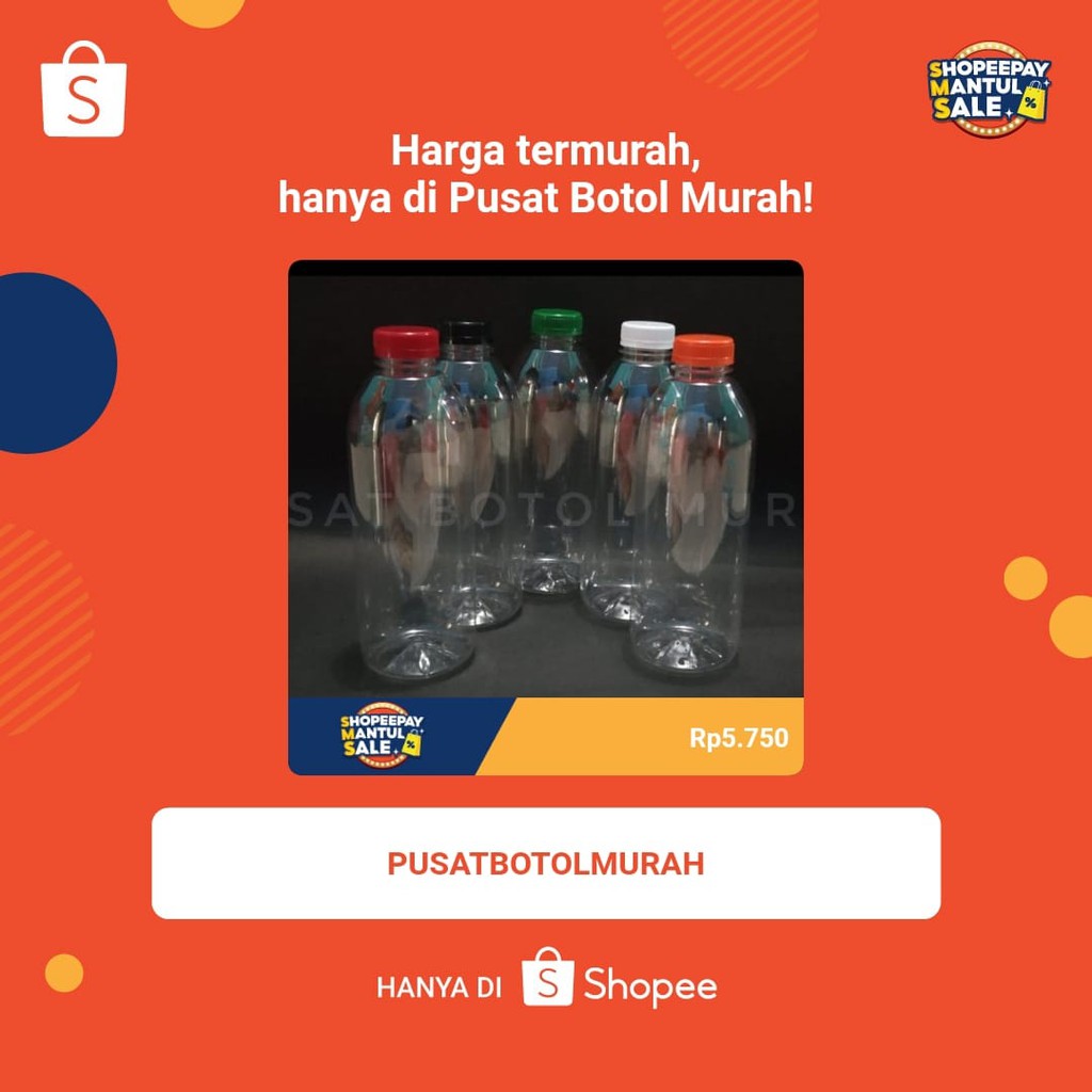 Link Luar Kota Botol kale 1 Liter / Botol Plastik 1 liter / botol murah