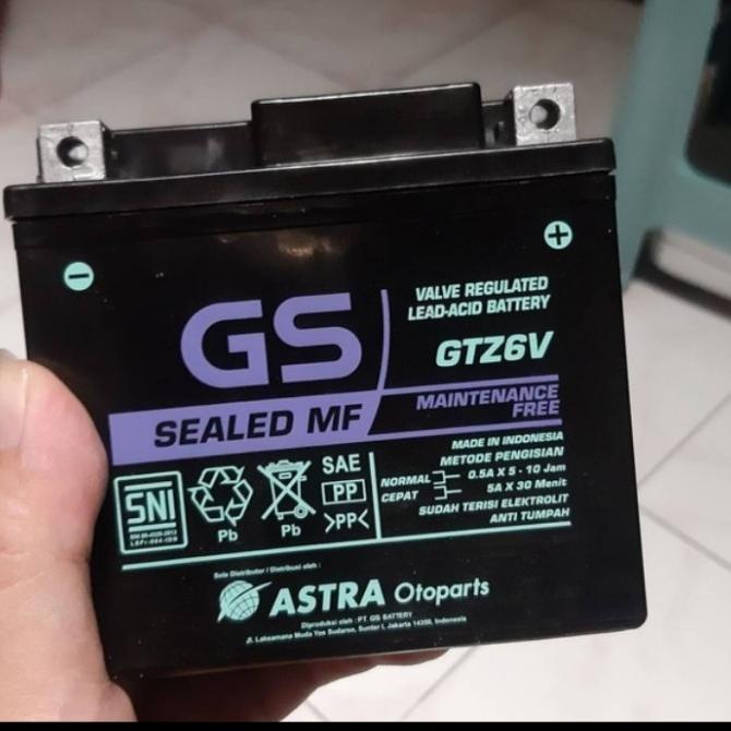 Aki Gs Kering Gtz6V Vario 125 Vario 150 Cb150R Ori Astra