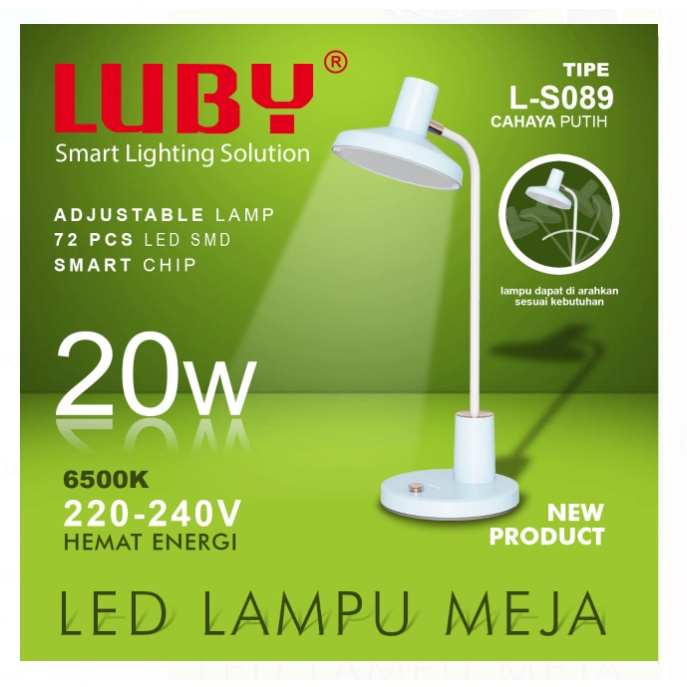 Luby Lampu baca/ lampu belajar/ Desk Lamp Led