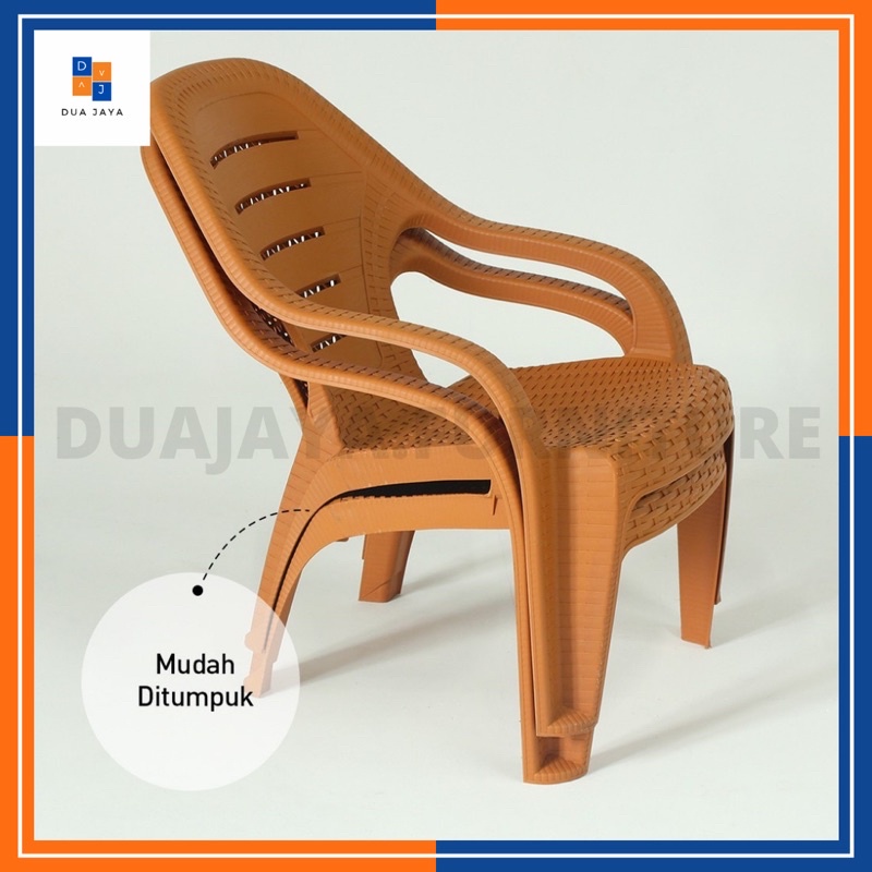 KURSI SANTAI OL 509 || KURSI PLASTIK ANYAMAN ROTAN