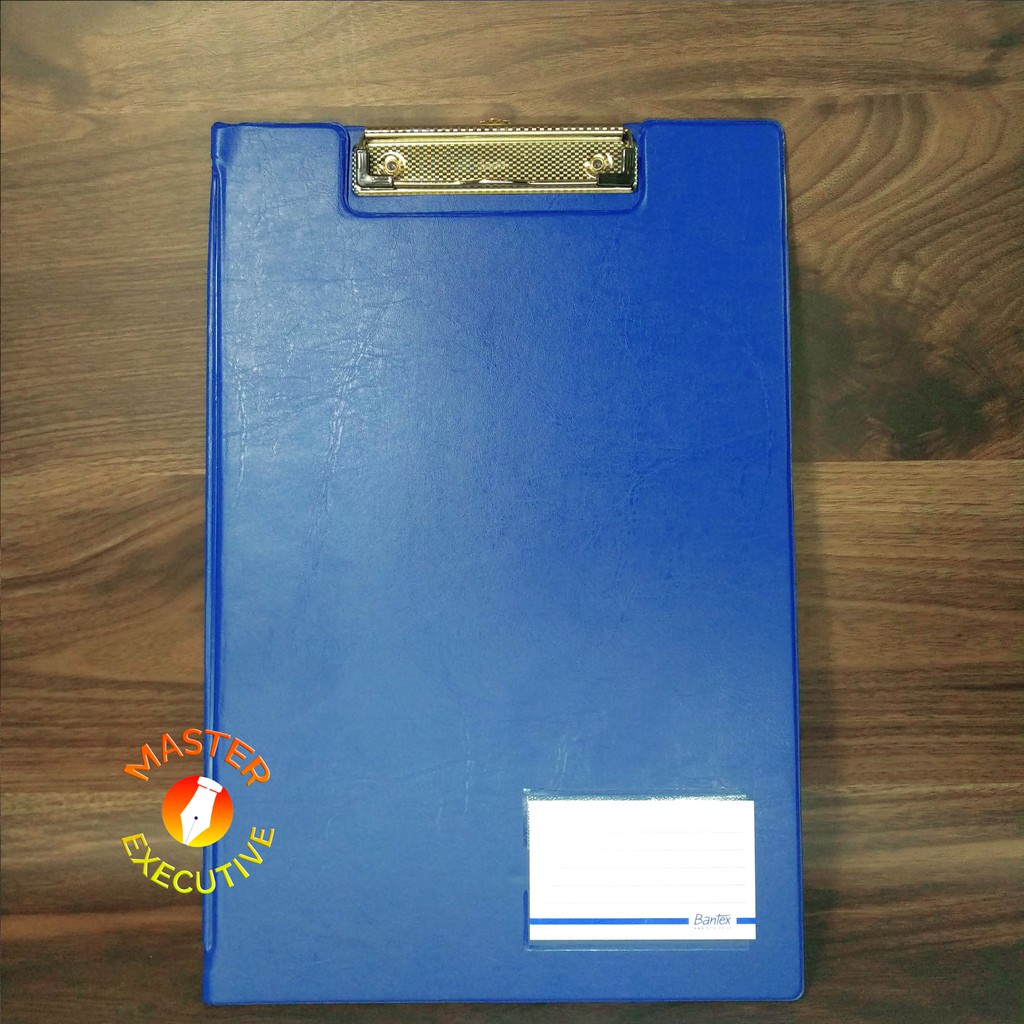 Bantex Clipboard with Cover - Papan Dada Kulit Sintetis Biru Navy 4211 01