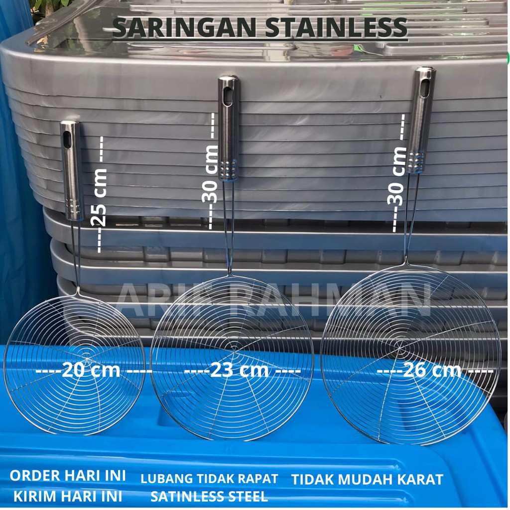 STAINLESS - SARINGAN MAKANAN / SEROKAN MASAK / TIRISAN MAKANAN SIZE S-M-L