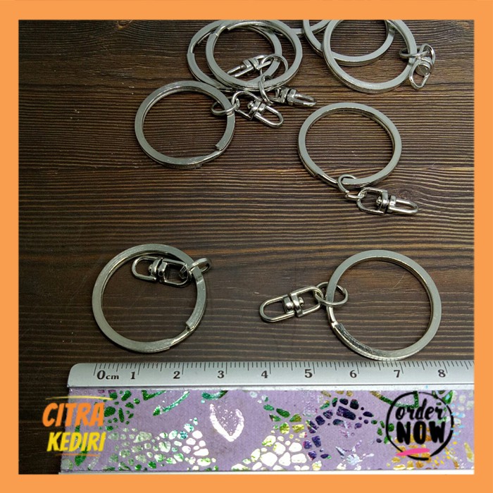 Ring Gantungan kunci model delapan 2,2 cm - ring double( 20 biji)