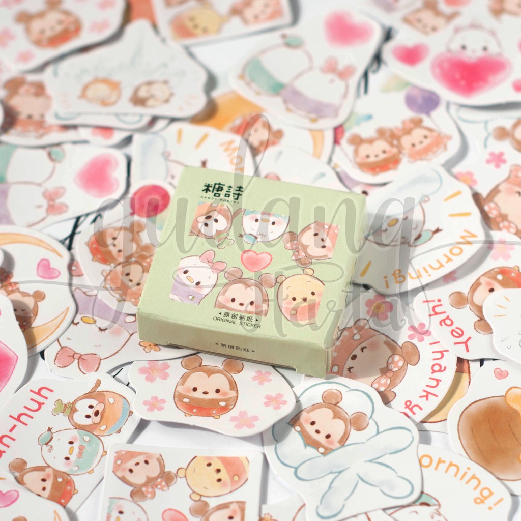 Stiker Kertas Karakter Unik Lucu DIY Scarpbook 303302