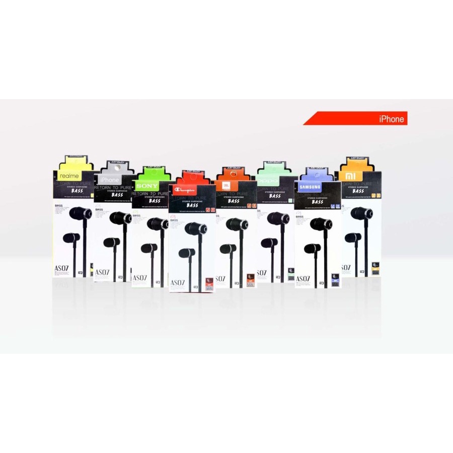 HEADSET / HANDSFREE &lt; SAMXUNGG - AS07 &gt; SUPER BASS + MIC bisa buat pakai semua tipe hp