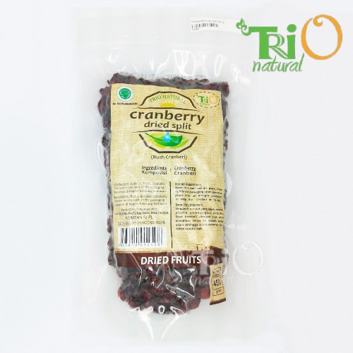 

Trio Natural Cranberries Dried Split 450 gram