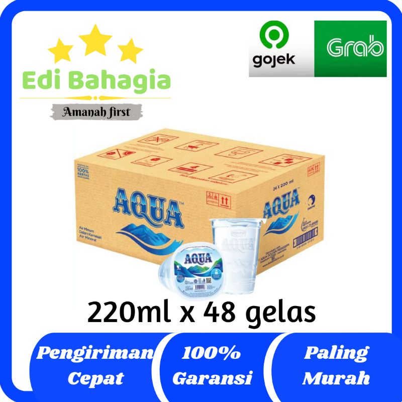 

AIR MINERAL AQUA GELAS 220 ML 1 DUS