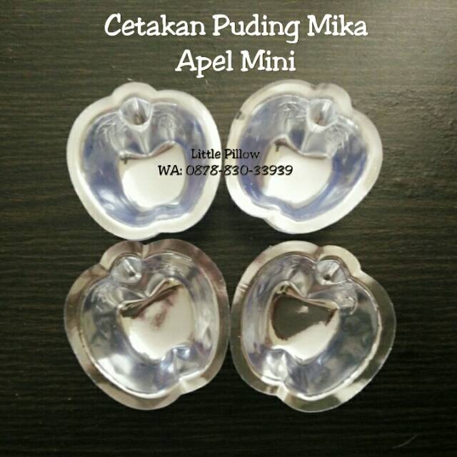 (Isi 100 - MIKA AGAR APEL) Cetakan Puding Mika Apel Mini/Cetakan Agar/Cetakan Jelly/Cetakan Kue