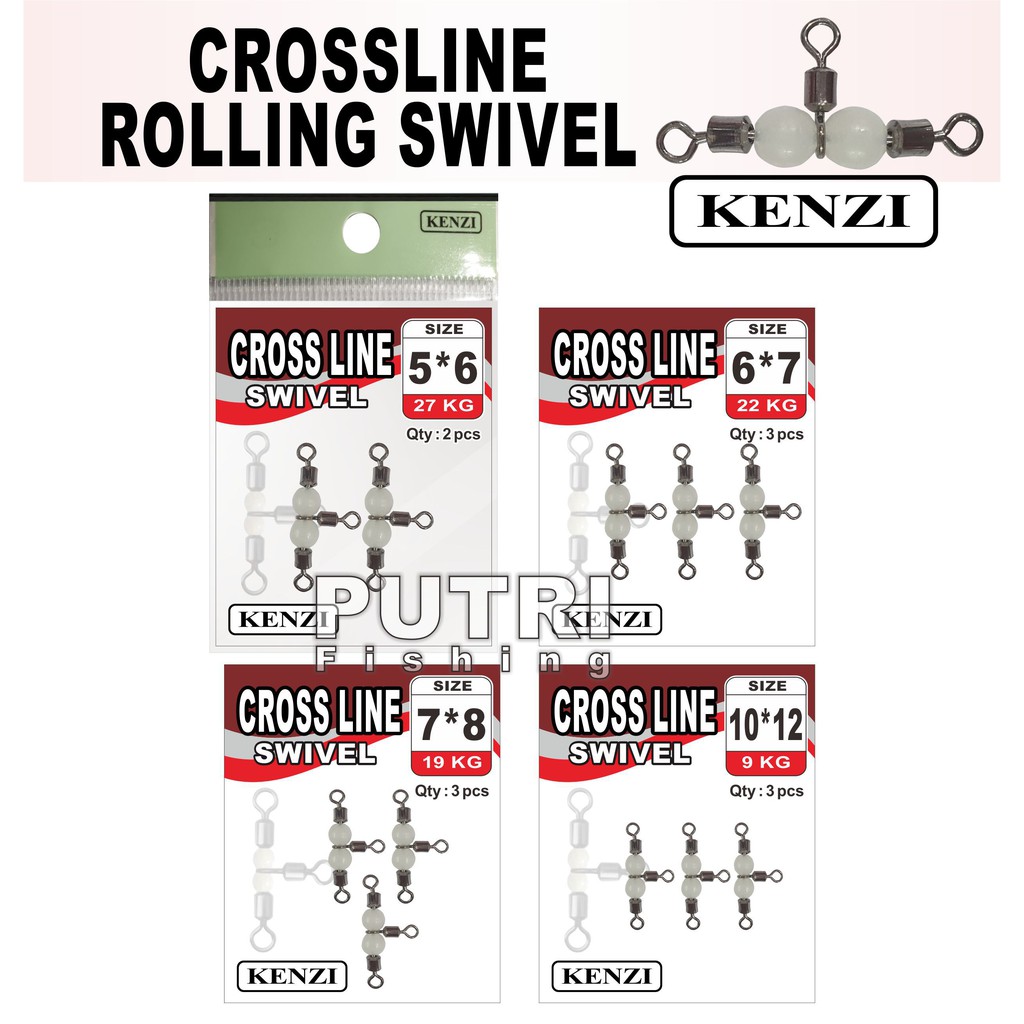 KENZI CROSSLINE ROLLING SWIVEL - Aksesoris Pancing Kili Kili