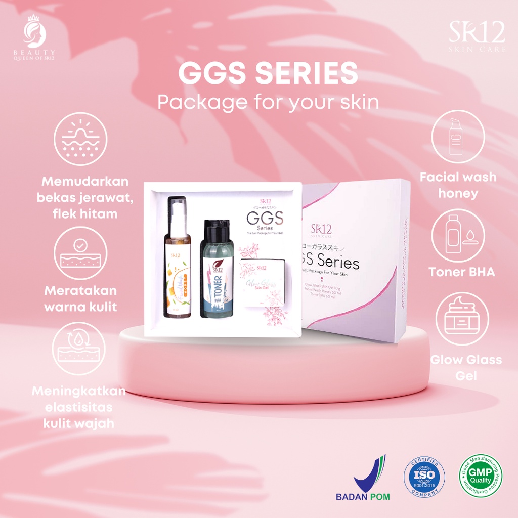 SR12 Glow Glass Skin Series Paket Glowing Instant Dalam 10 Hari Set Cream Pemutih Wajah Cepat Dan Aman