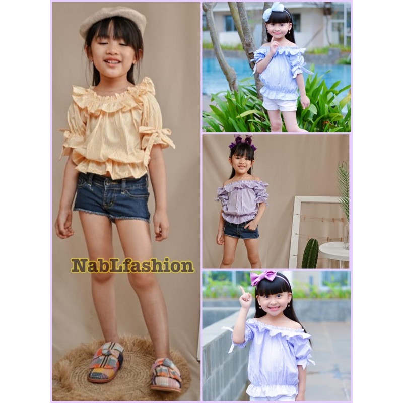 Sabrina flower bell bahan katun untuk anak usia 2-6 tahun nablfashion