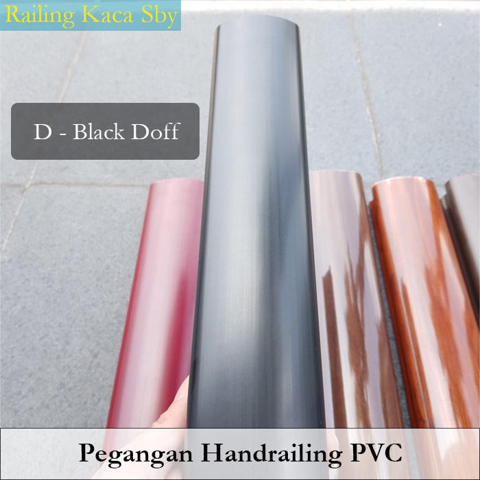 HANDRAILING PVC PEGANGAN RAILING TANGGA WARNA HITAM