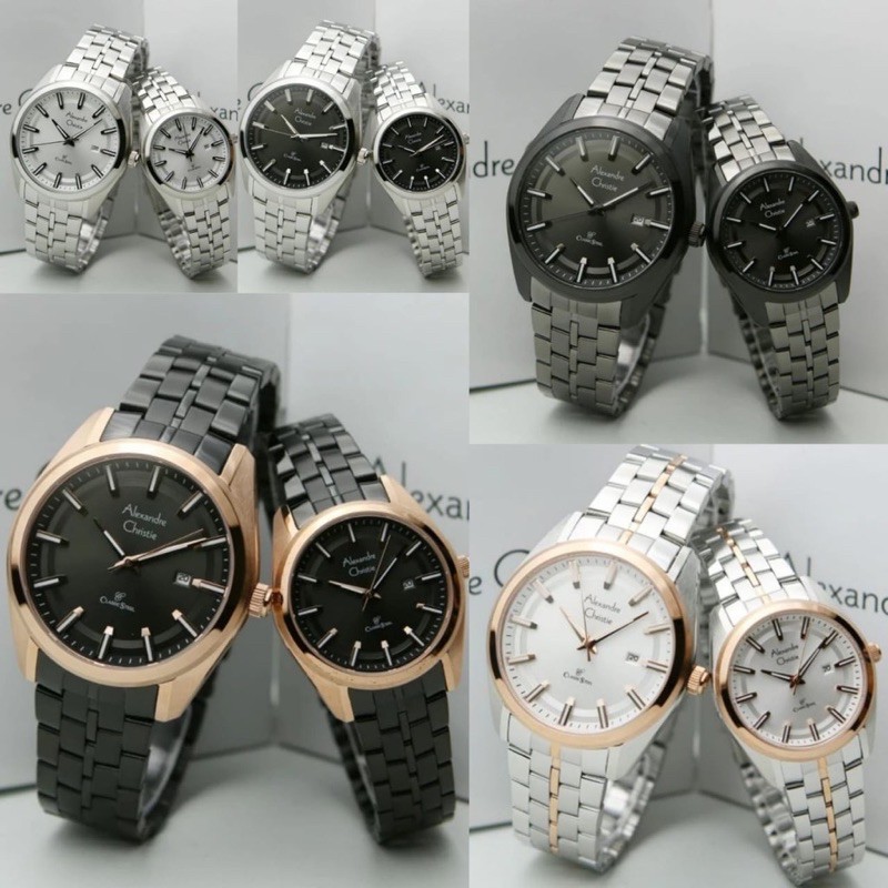 JAM TANGAN ALEXANDRE CHRISTIE AC 8637 AC8637 COUPLE ORIGINAL