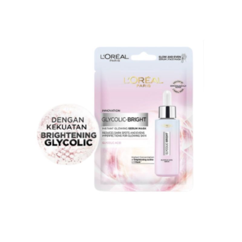 LOREAL Glycolic-Bright Instant Glowing Serum Mask 22g.