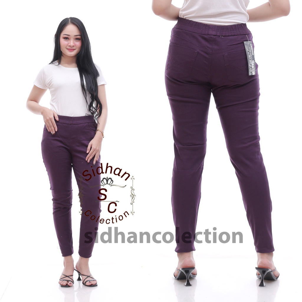 CELANA JEANS PINGGANG KARET LEGING CELANA SOFT JEANS  JEANS WANITA CELANA PANJANG WANITA KEKINIAN TERMURAH