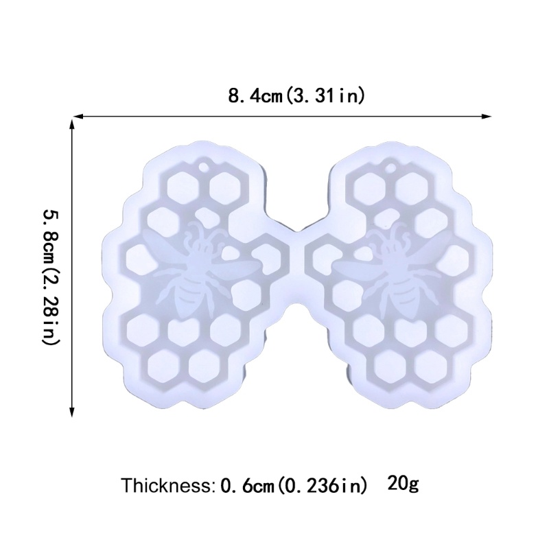 Cetakan Resin Bentuk Sarang Lebah Untuk Liontin Gantungan Kunci