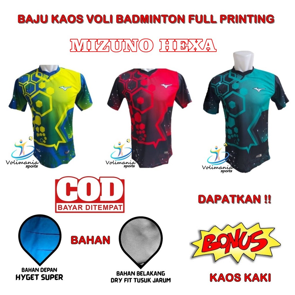 Kaos Volly Kaos Voli Jersey Volly Jersey Voli Mizuno Hexa