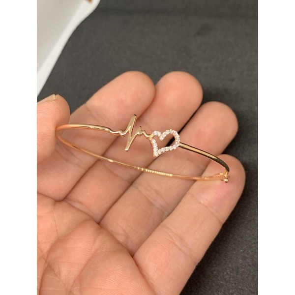 gelang emas asli kdr 700 HWT gold fancy love